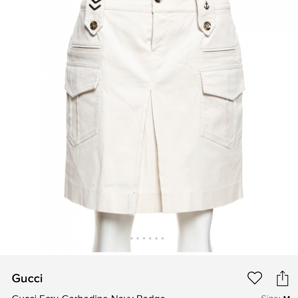 Gucci Women's Beige Skirt with Pocket Details - Picture 8 of 8